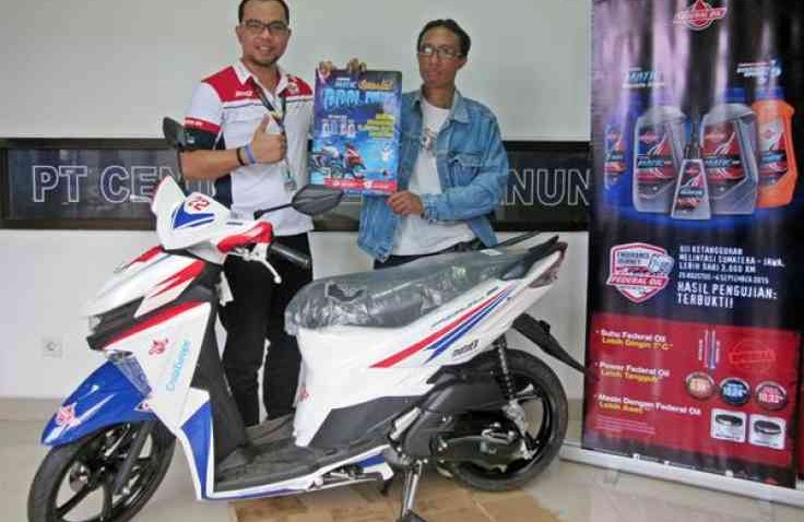 Pemenang Federal Matic Special Cool Prizes Asal Bali Terima Mio Soul GT