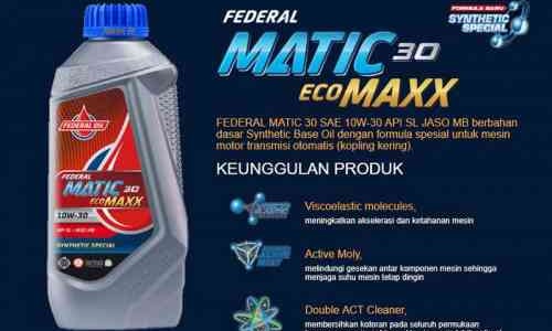 Federal Matic Ecomaxx 30 Cocok Buat Skutik Premium Honda PCX150