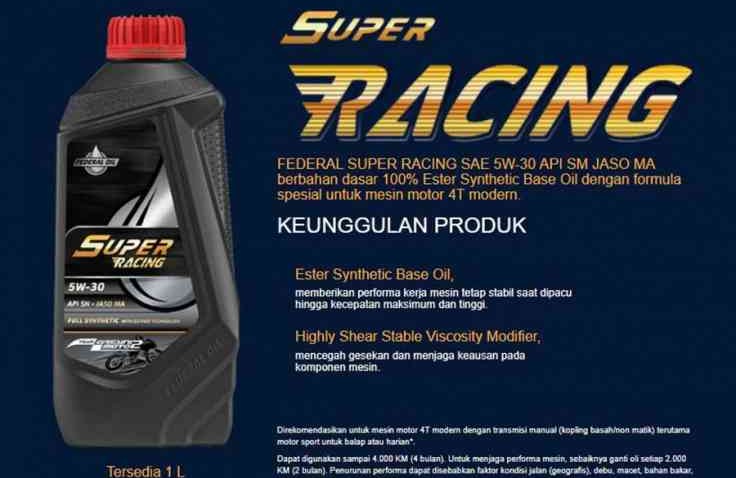 Federal Super Racing Oli Untuk Motor Perfroma Tinggi