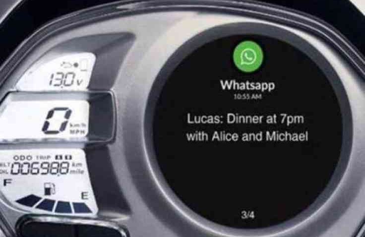 Keren! Motor Ini Bisa Baca Pesan What'sApp Lewat Panel Indikator