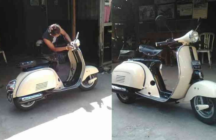 Motor Unik Hasil Modifikasi Kawin Silang Mio dan Vespa