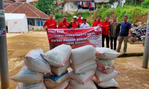 Dealer Honda Jakarta Barat ‘Patungan’ Donasi Lebak